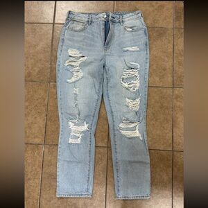 PacSun Light Blue Distressed Mom Jeans